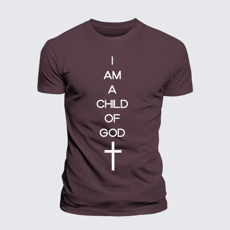 I Am A Child Of God Jesus God Christian Premium Mercerized Cotton Tee