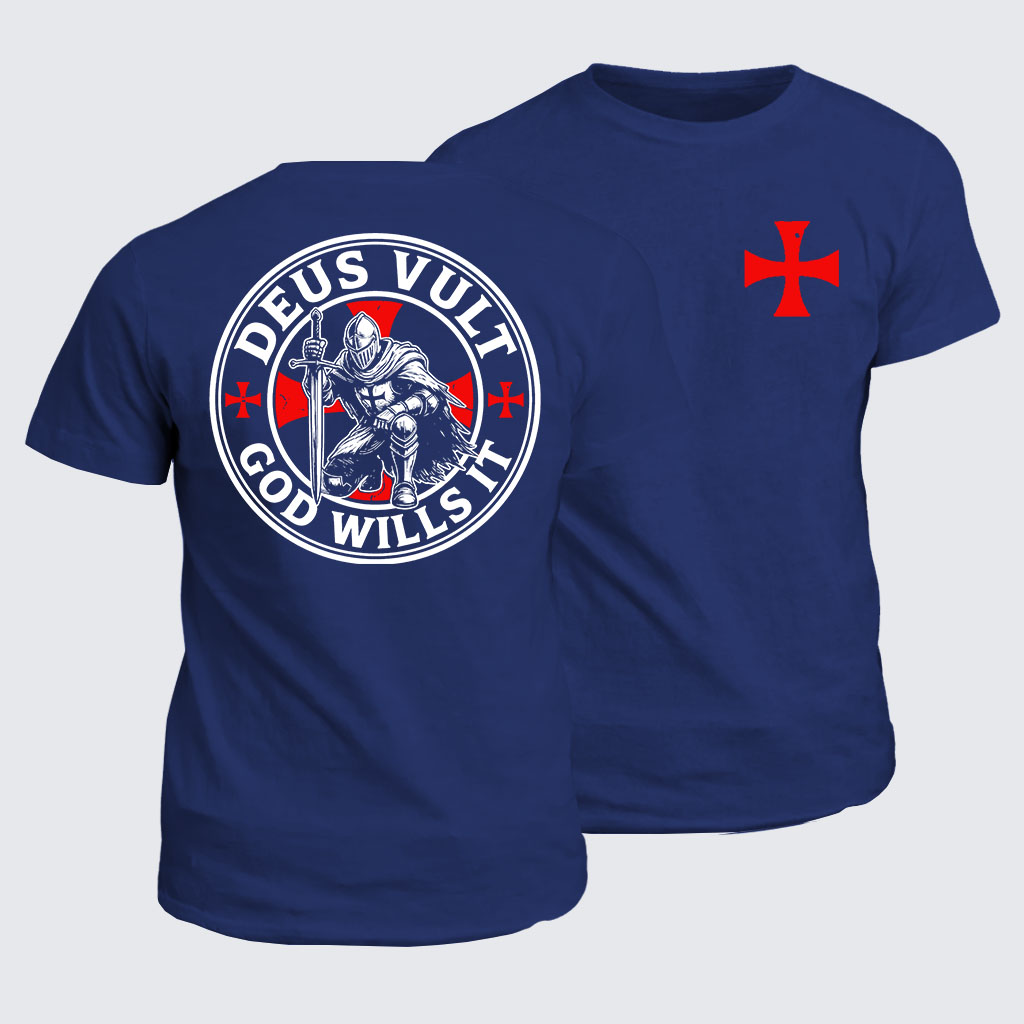 Classic Cotton Tee -  Knights Templar Deus Vult