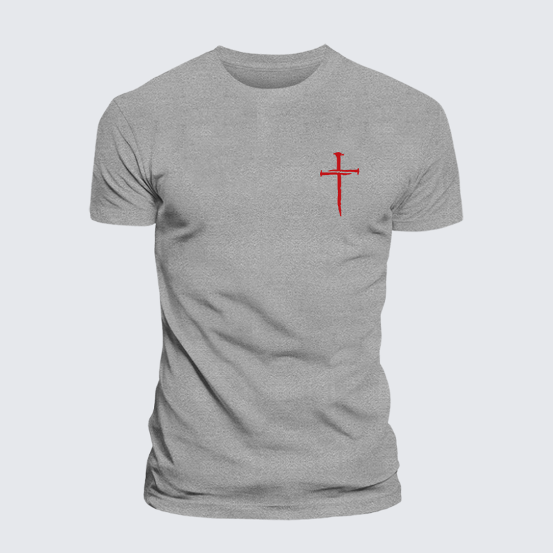 Red Cross  Jesus God Christian Cotton T-Shirt