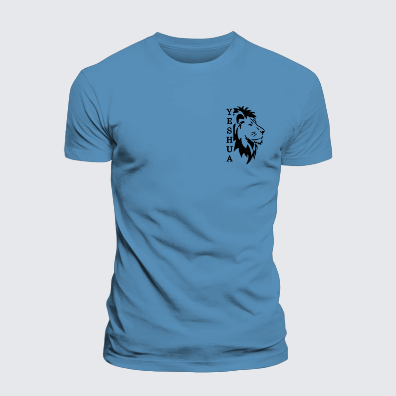 Yeshua Lion Jesus God Christian Premium Mercerized Cotton Tee