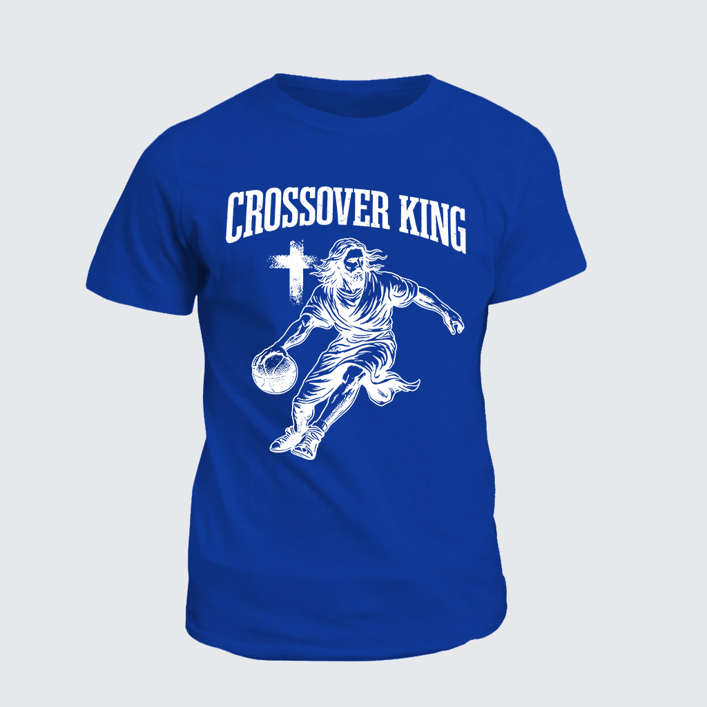 Crossover King Jesus God Christian Cotton T-Shirt