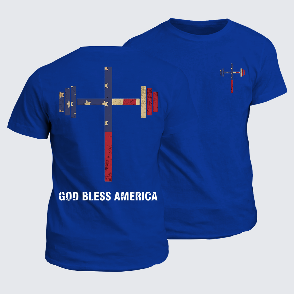 God Bless America Jesus God Christian Cotton T-Shirt