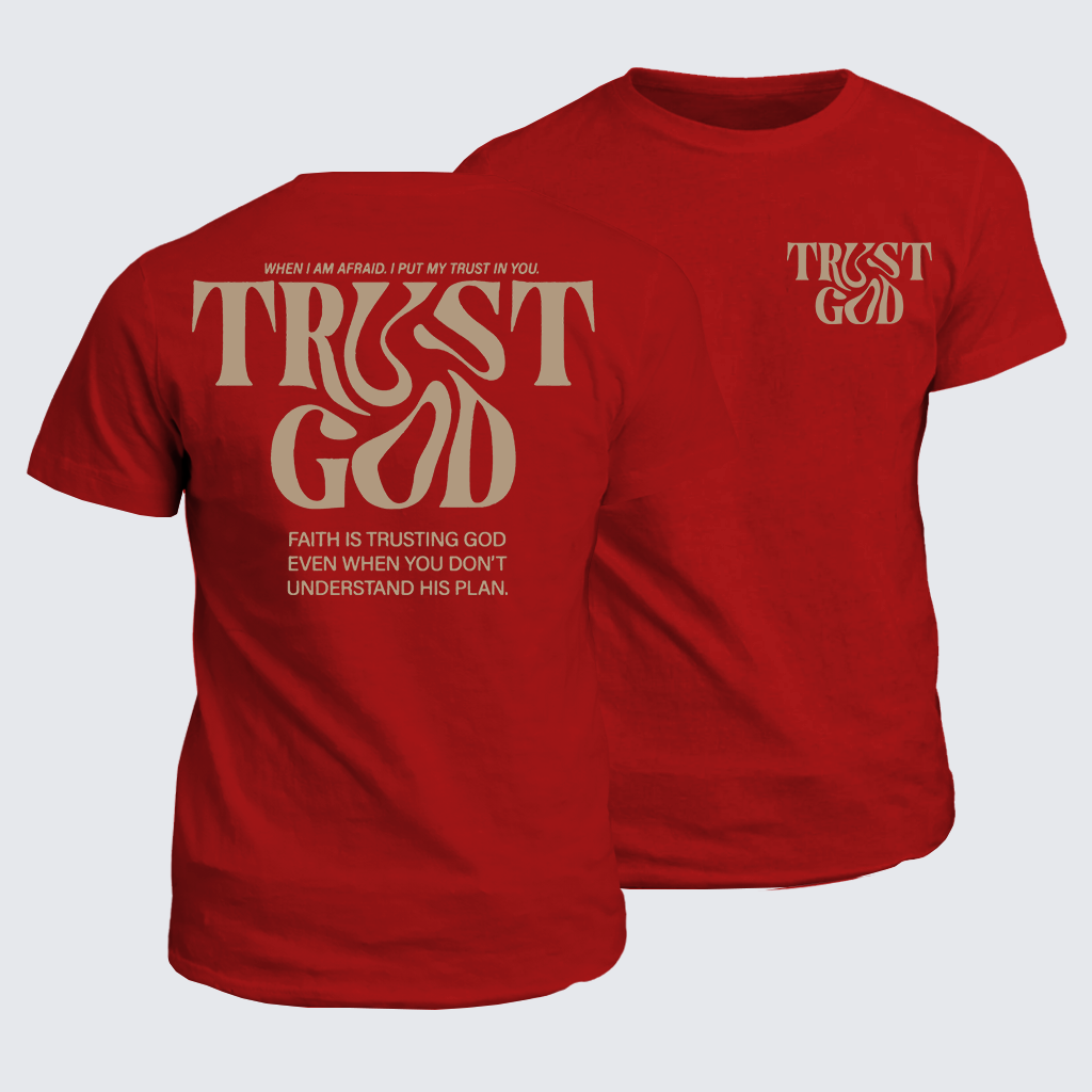 Trust God Jesus God Christian Cotton T-Shirt