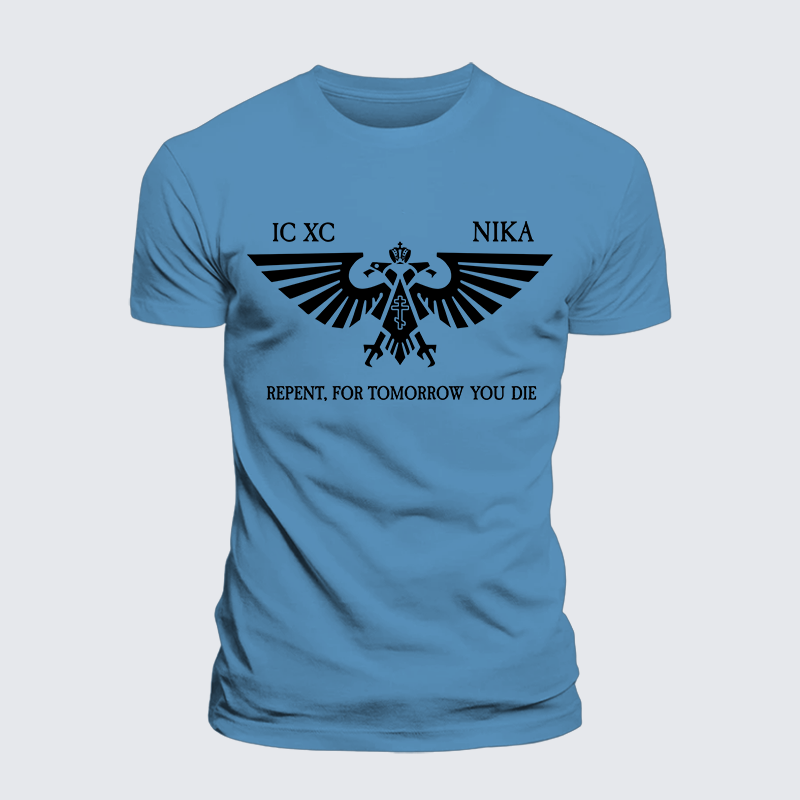 Orthodox Warhammer Jesus God Christian Premium Mercerized Cotton Tee