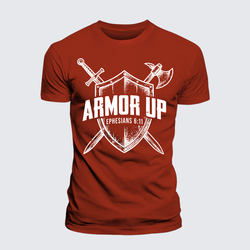 Armor Up Jesus God Christian Premium Mercerized Cotton Tee