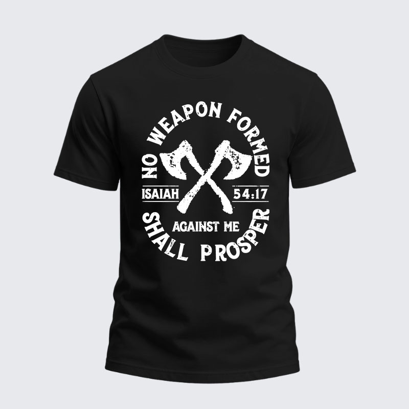 Heavyweight Cotton Tee - No Weapon Formed Shall Prosper - Isaiah 54:17