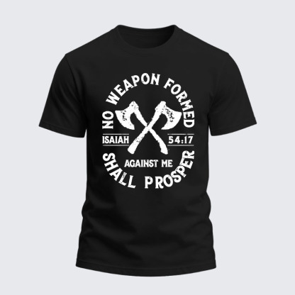 Heavyweight Cotton Tee - No Weapon Formed Shall Prosper - Isaiah 54:17