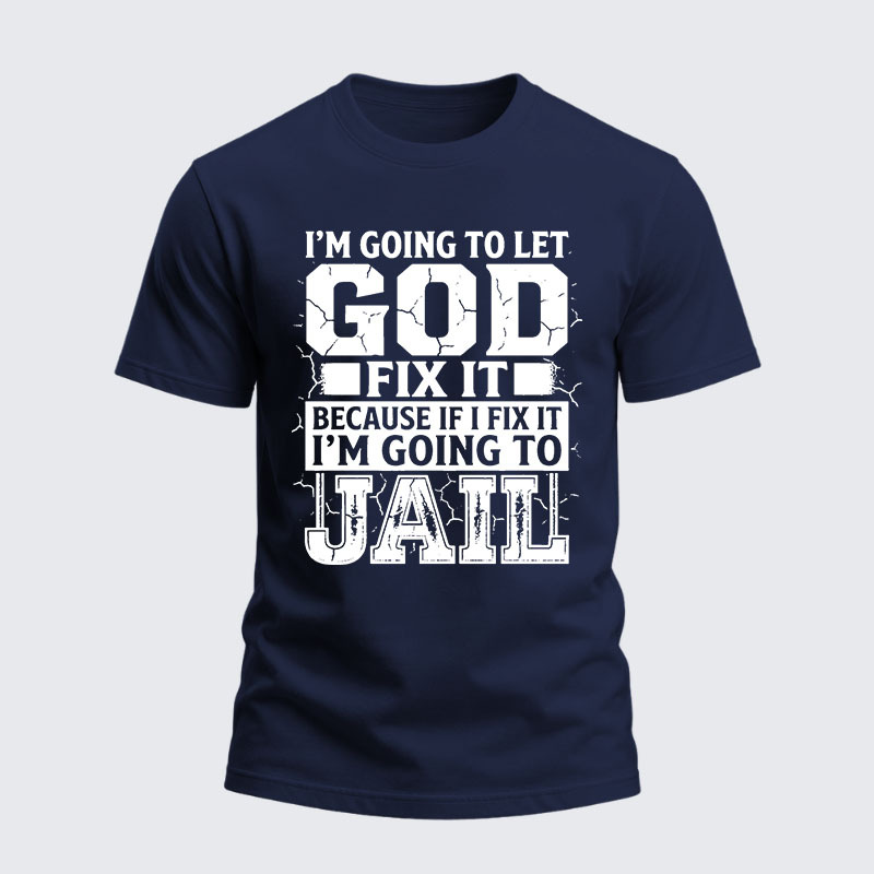 Man Of God Husband Dad Jesus God Christian Cotton T-Shirt