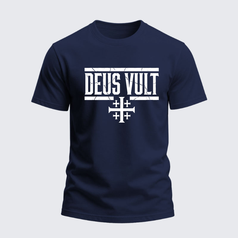 Heavyweight Cotton Tee - Deus Vult