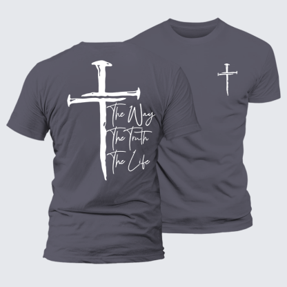 Jesus The Way The Truth The Life Jesus God Christian Premium Mercerized Cotton Tee