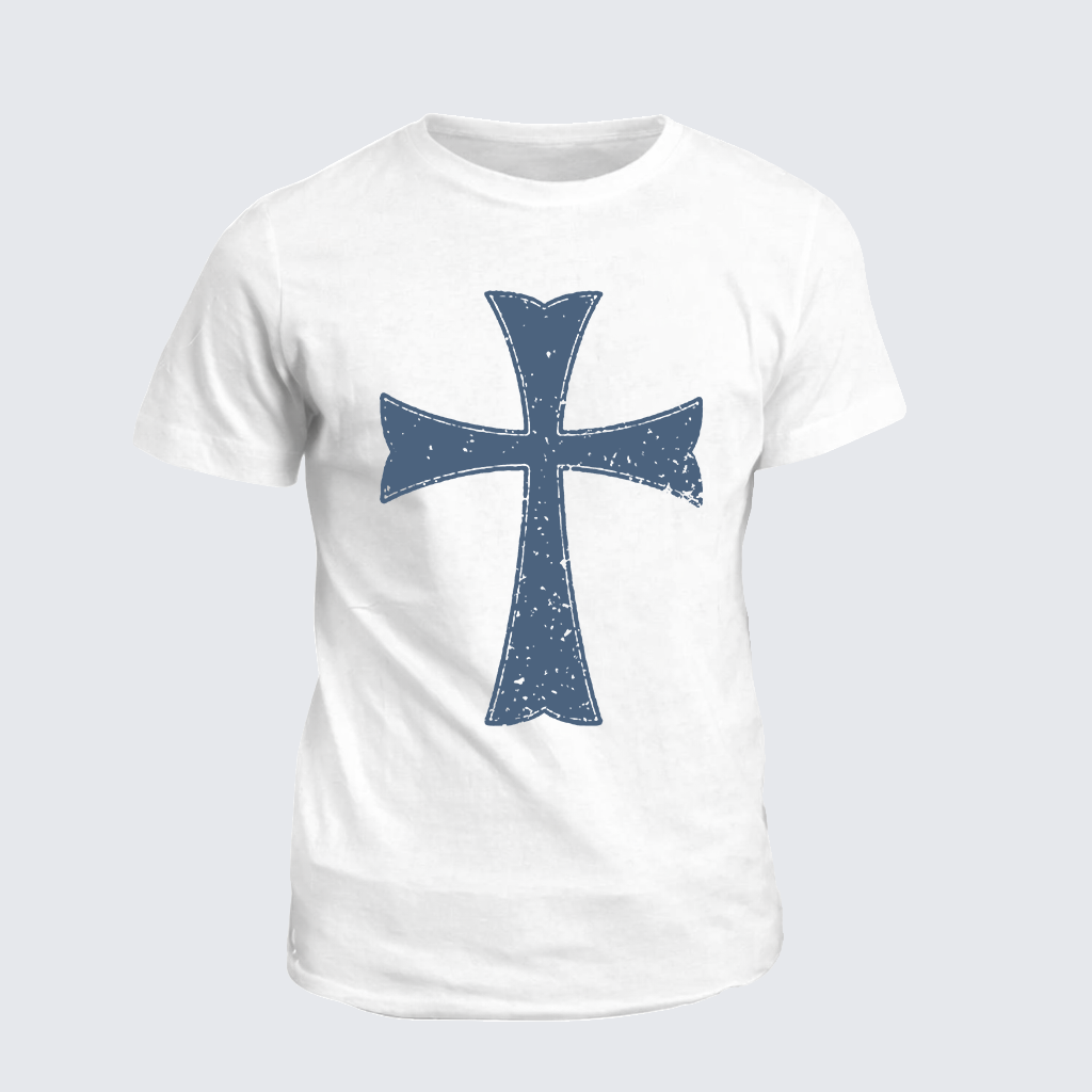 Knights Templar Crusader Cross Jesus God Christian Cotton T-Shirt