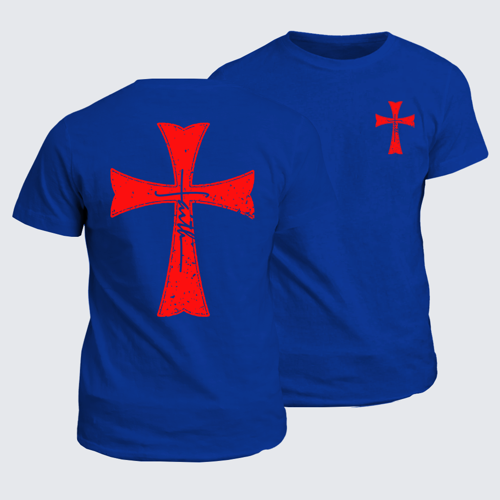 Knights Templar Crusader Cross Jesus God Christian Cotton T-Shirt