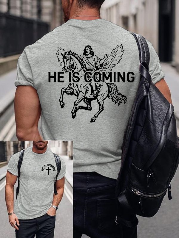 Jesus Is Coming Jesus God Christian Cotton T-Shirt
