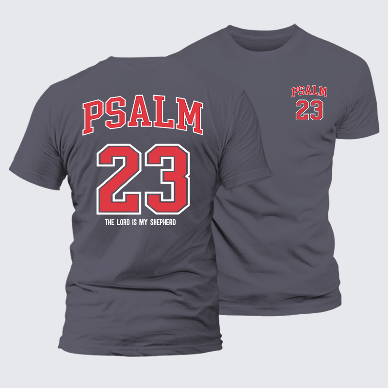 Psalm 23 Jesus God Christian Premium Mercerized Cotton Tee