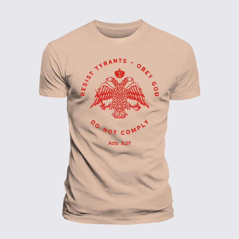 Eastern Orthodox Christian Eagle Jesus God Christian Premium Mercerized Cotton Tee