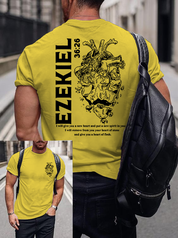 I Will Give You A New Heart And Put A New Spirit Christian Cotton T-Shirt