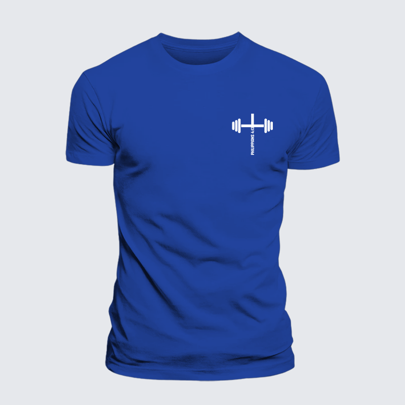  Fitness Philippians 4:13 Jesus God Christian Cotton T-Shirt