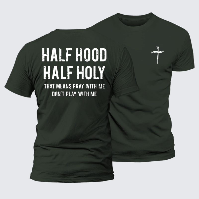 Man Of God Husband Dad Jesus God Christian Cotton T-Shirt