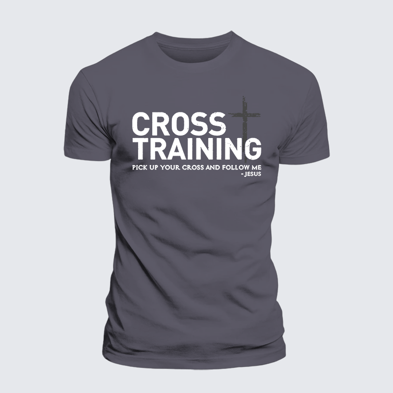 Cross Training Jesus God Christian Premium Mercerized Cotton Tee
