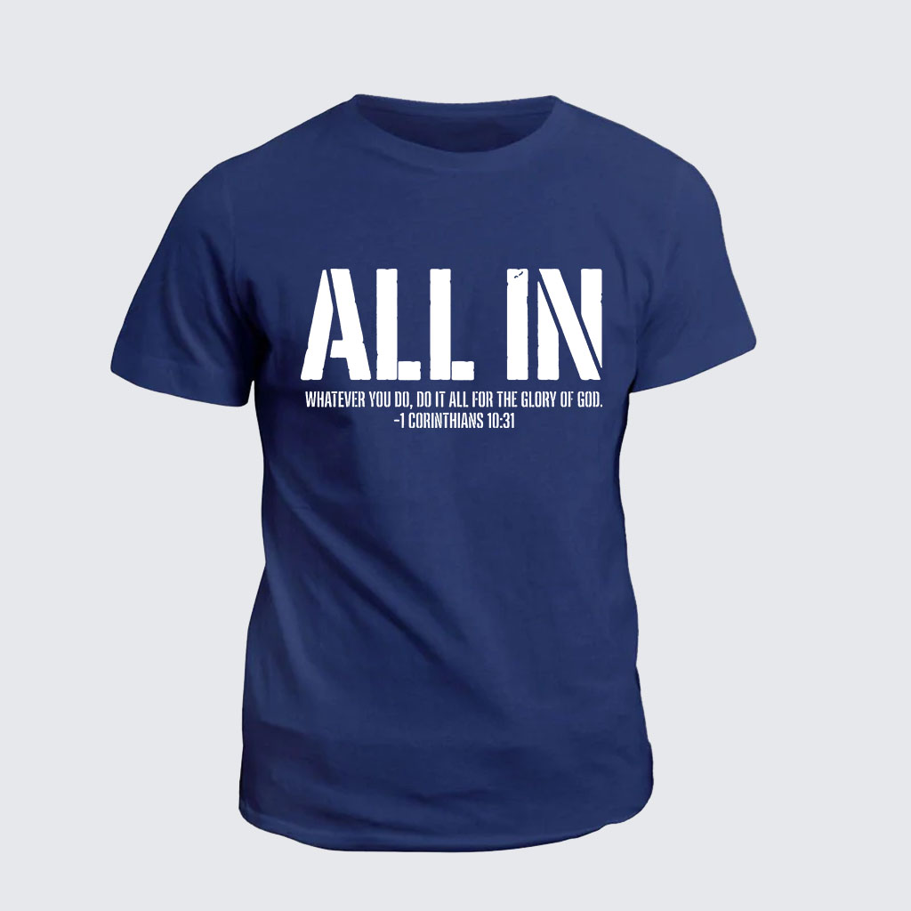 Classic Cotton Tee -  Be Strong And Courageous Joshua 1:9