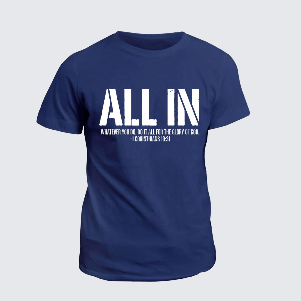 Classic Cotton Tee -  Be Strong And Courageous Joshua 1:9