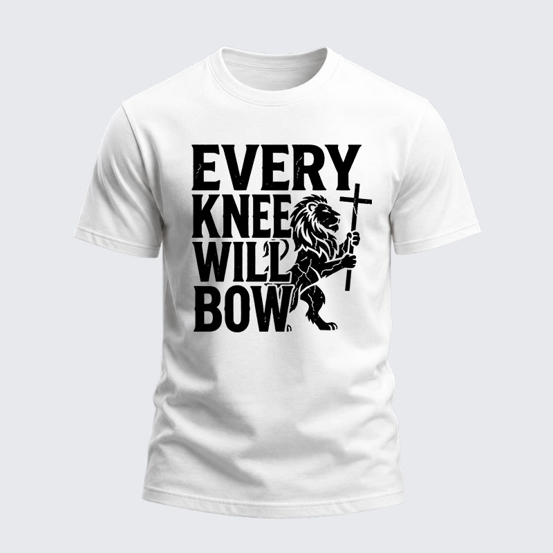 Heavyweight Cotton Tee - Every Knee Will Bow