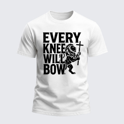 Heavyweight Cotton Tee - Every Knee Will Bow