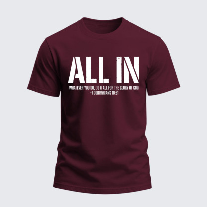 Heavyweight Cotton Tee - All In 1 Corinthians 10:31