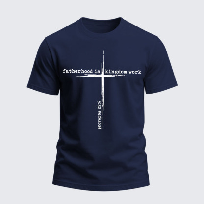 Heavyweight Cotton Tee - Fatherhood is Kingdom Work