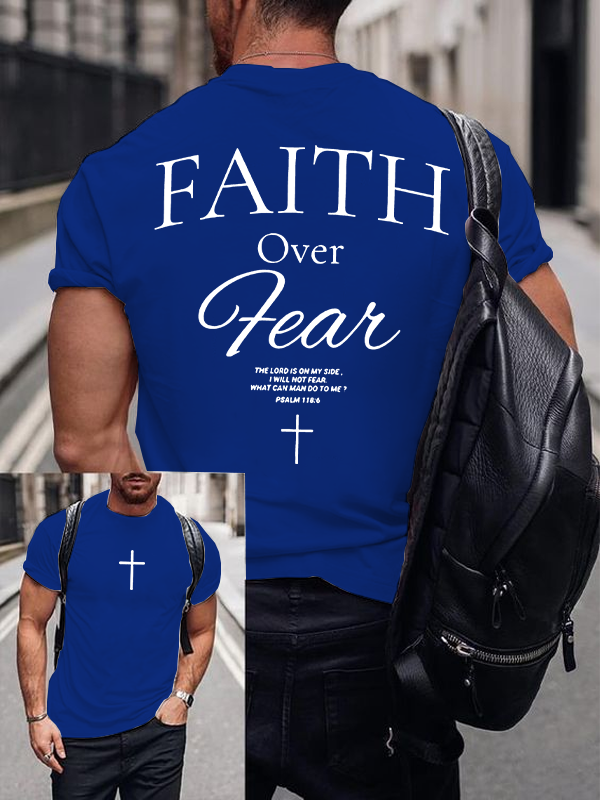 Faith Over Fear Christian Cotton T-Shirt