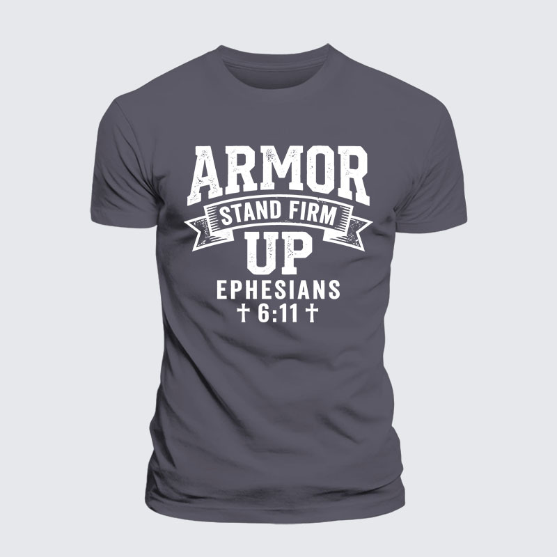 Armor Up Jesus God Christian Premium Mercerized Cotton Tee