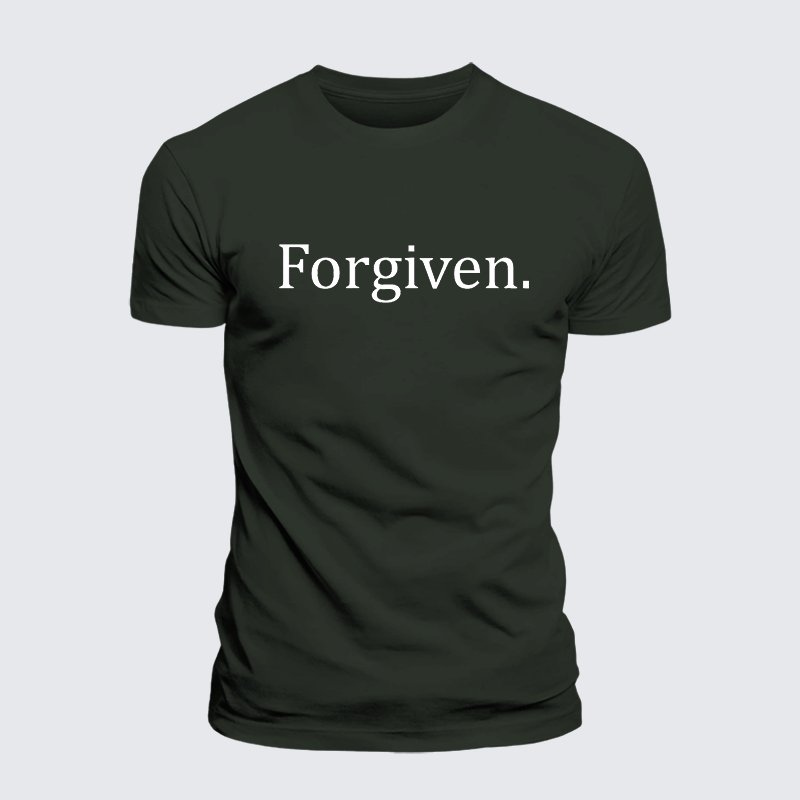 Forgiven Jesus God Christian Premium Mercerized Cotton Tee