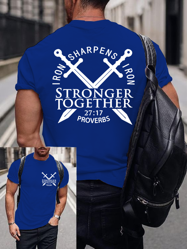 Stronger Together Jesus God Christian Cotton T-Shirt