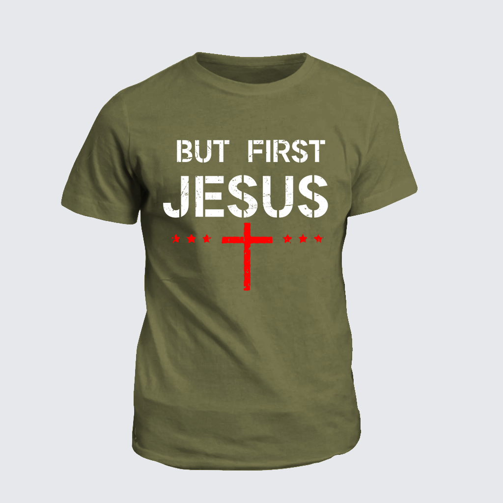 But First Jesus Jesus God Christian Cotton T-Shirt