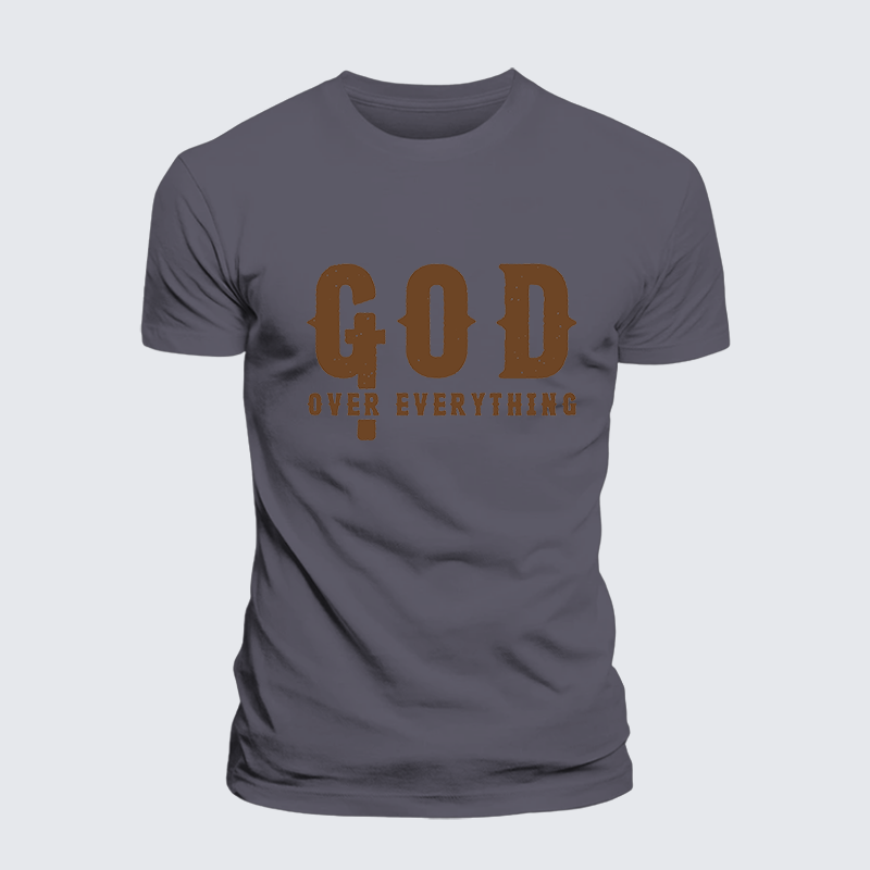 God over Everything Jesus God Christian Premium Mercerized Cotton Tee
