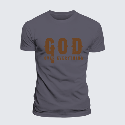 God over Everything Jesus God Christian Premium Mercerized Cotton Tee