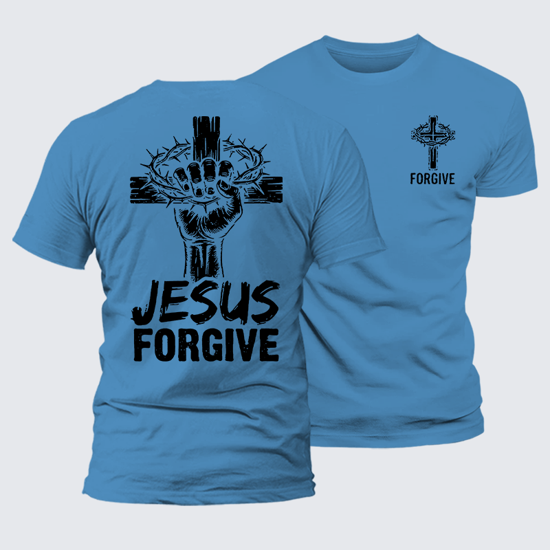 Jesus Forgiven Jesus God Christian Premium Mercerized Cotton Tee