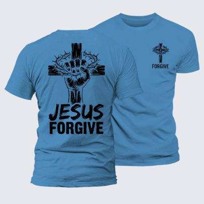 Jesus Forgiven Jesus God Christian Premium Mercerized Cotton Tee