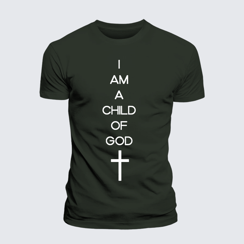 I Am A Child Of God Jesus God Christian Premium Mercerized Cotton Tee