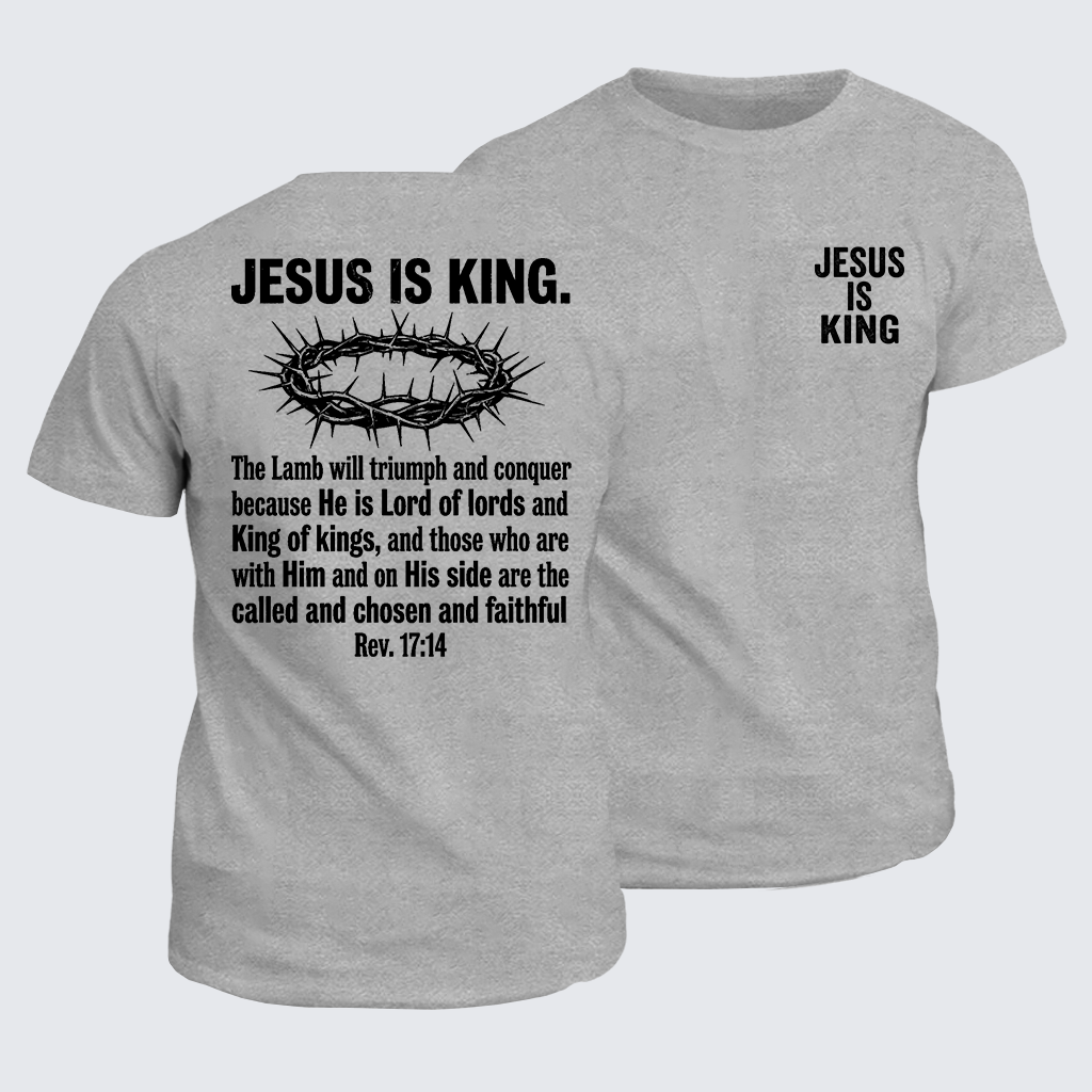 Jesus is King Jesus God Christian Cotton T-Shirt