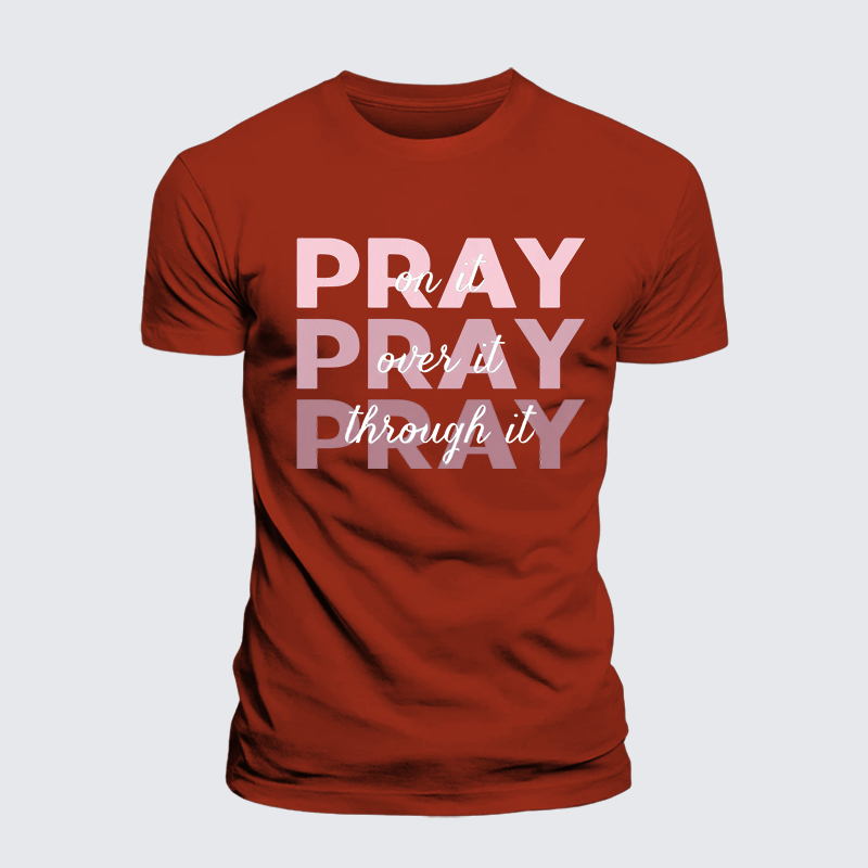 Pray Jesus God Christian Premium Mercerized Cotton Tee