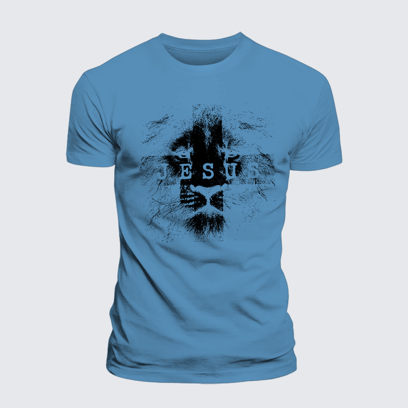 Jesus Lion Jesus God Christian Premium Mercerized Cotton Tee
