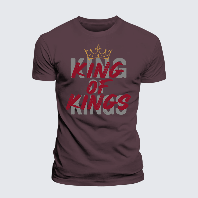 King Of Kings Jesus God Christian Premium Mercerized Cotton Tee