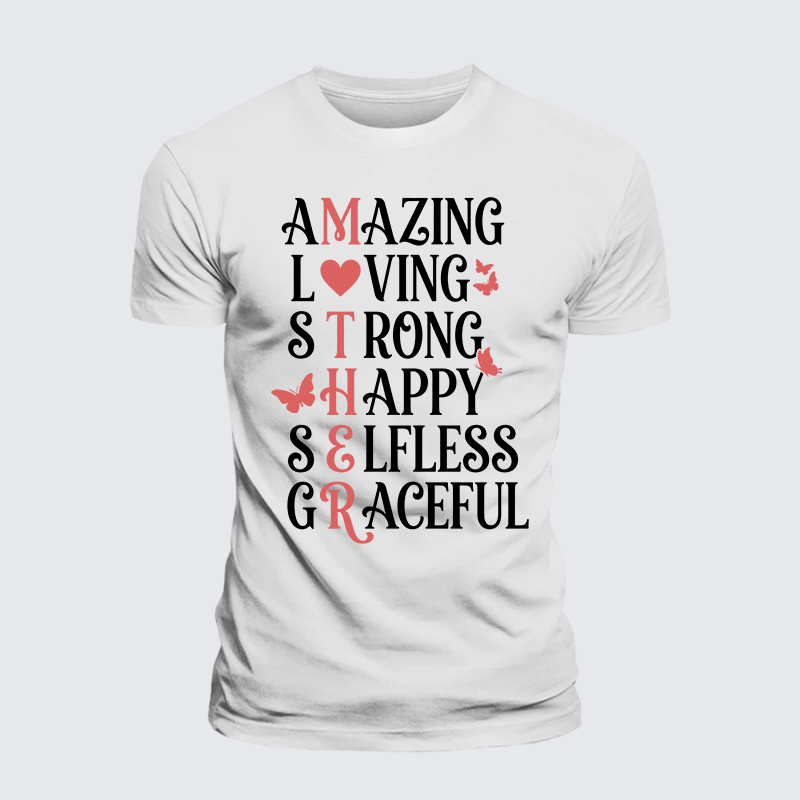 Amazing Mother Jesus God Christian Premium Mercerized Cotton Tee