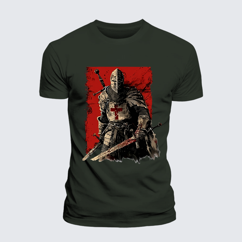 Templar Honor Jesus God Christian Premium Mercerized Cotton Tee