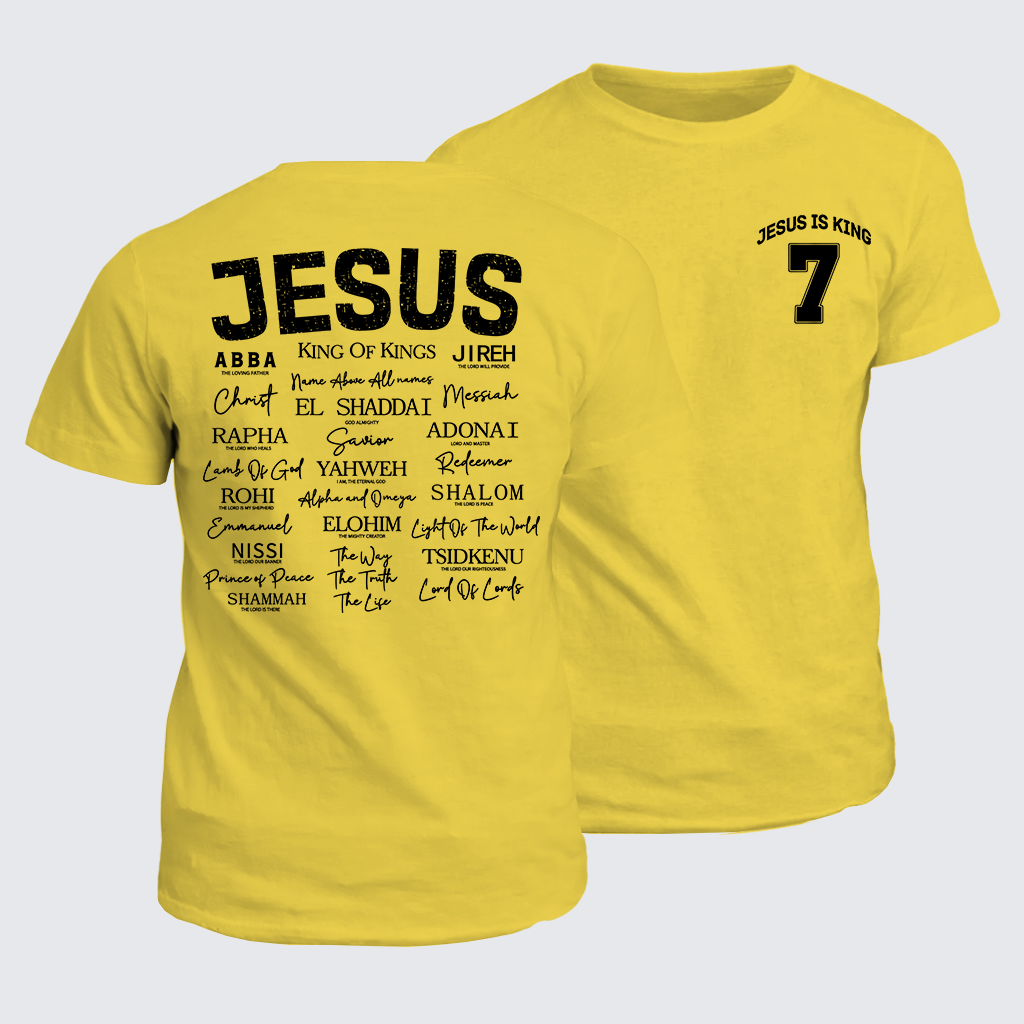Jesus Is King Jesus God Christian Cotton T-Shirt
