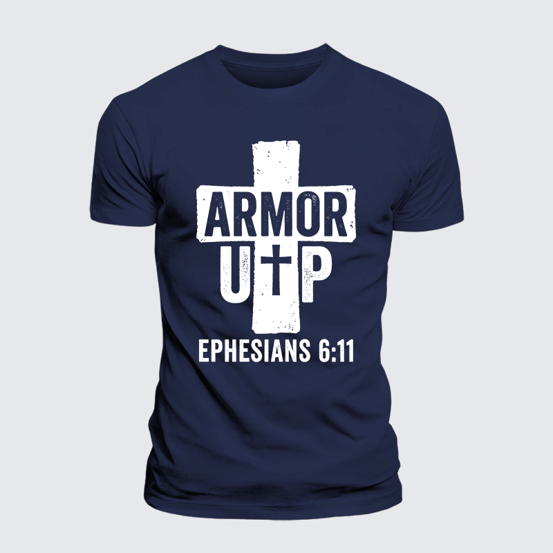 Armor Up Jesus God Christian Premium Mercerized Cotton Tee