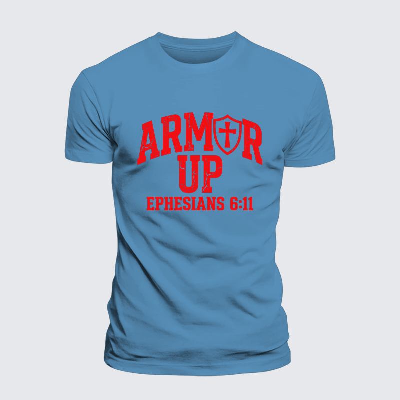 Armor Up Jesus God Christian Premium Mercerized Cotton Tee
