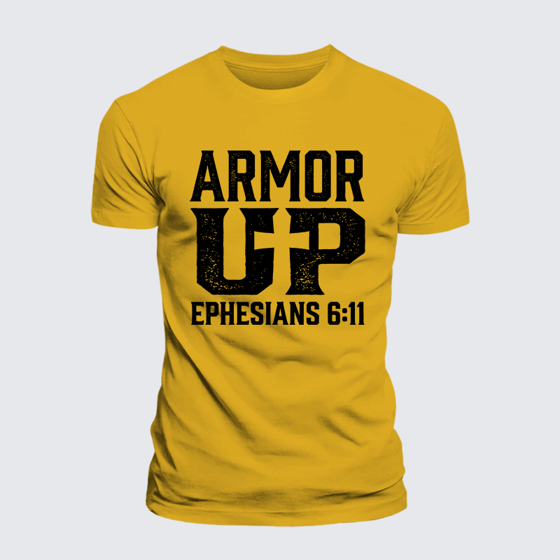 Armor Up Jesus God Christian Premium Mercerized Cotton Tee