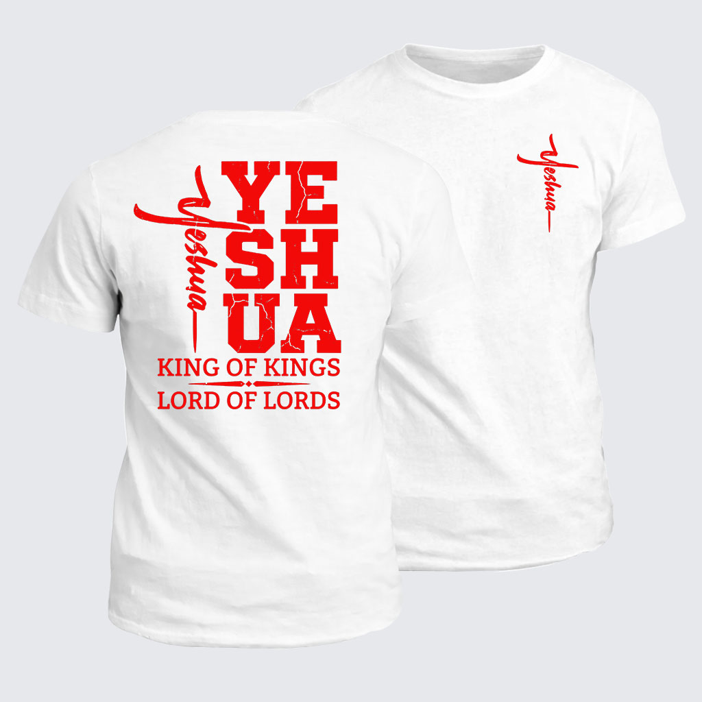 Yeshua King Of Kings Lord Of Lords Jesus God Christian Cotton T-Shirt